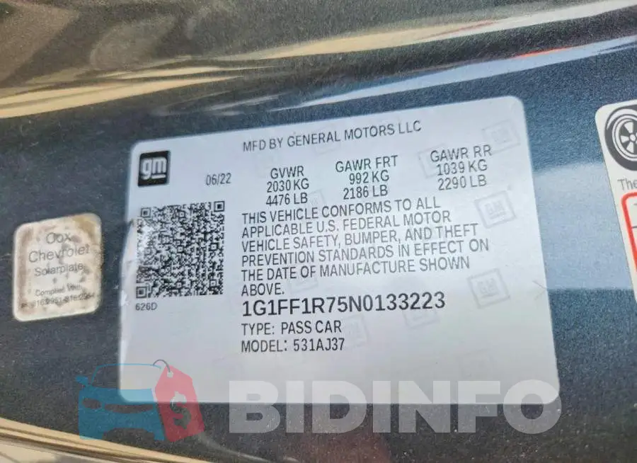 1G1FF1R75N0133223 Photo# 12