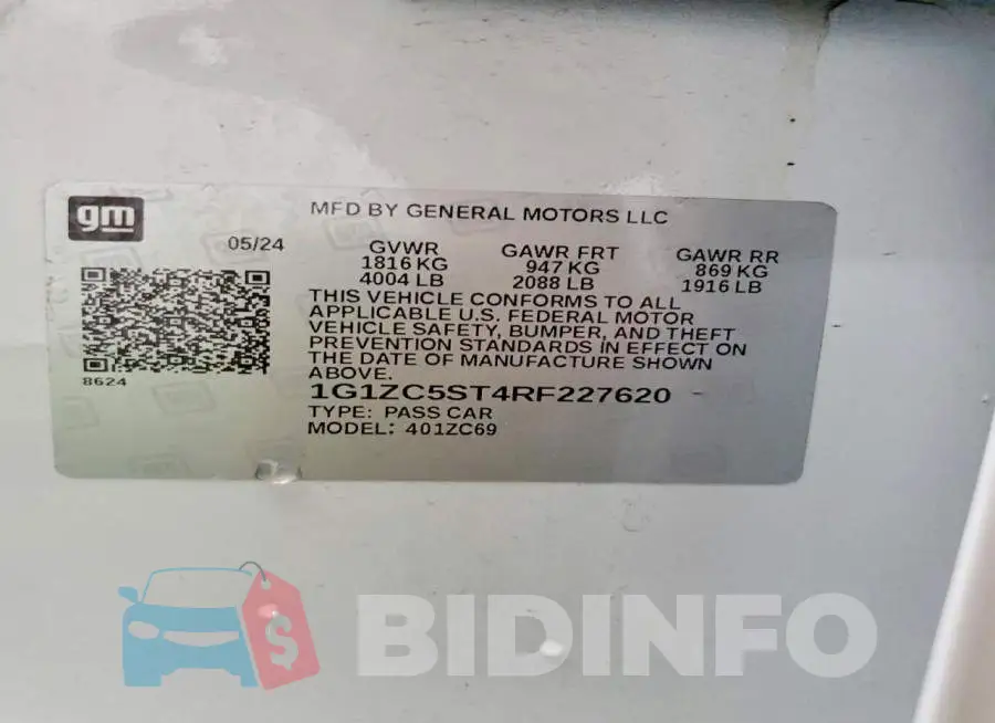 1G1ZC5ST4RF227620 Photo# 12