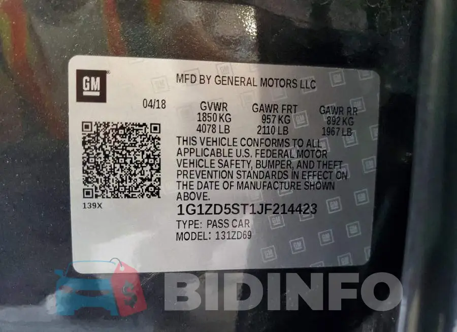 1G1ZD5ST1JF214423 Photo# 12