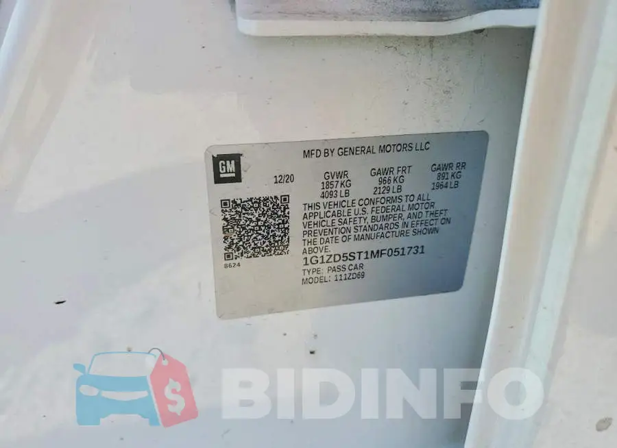 1G1ZD5ST1MF051731 Photo# 12