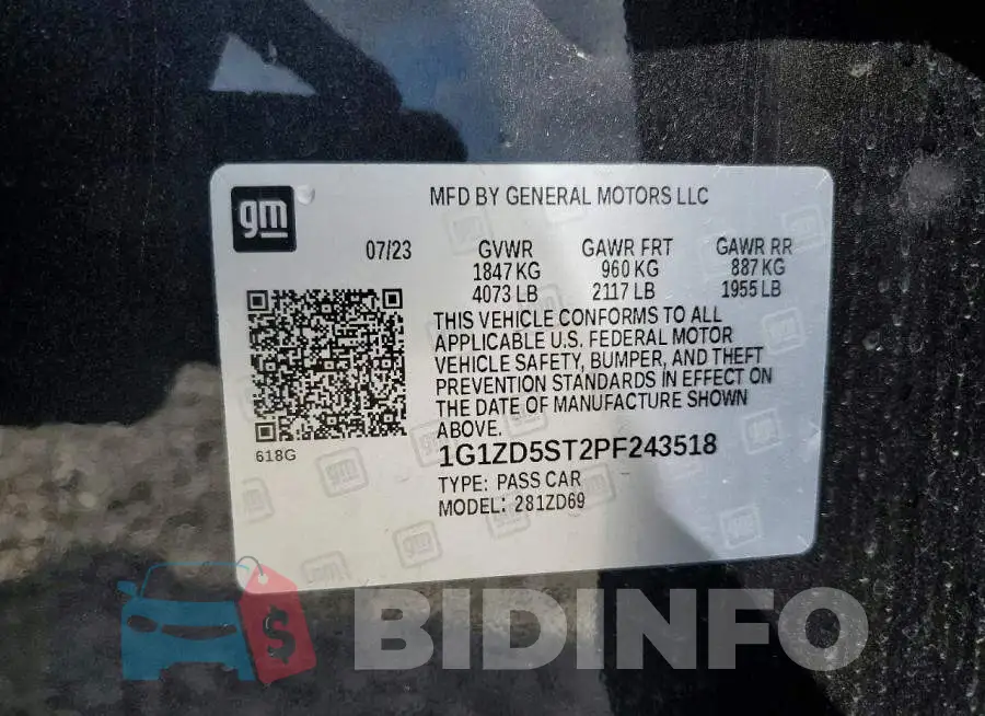 1G1ZD5ST2PF243518 Photo# 12