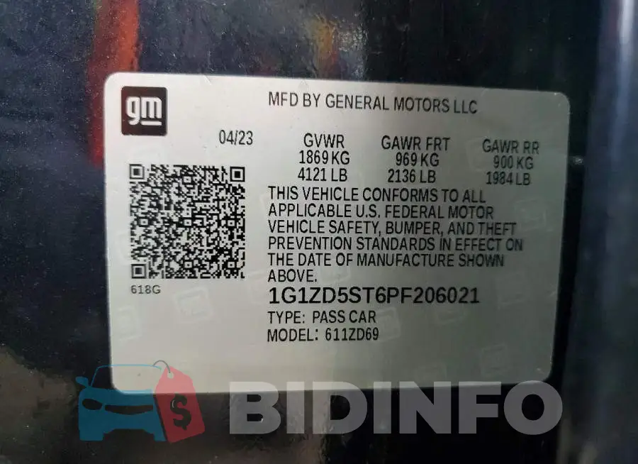 1G1ZD5ST6PF206021 Photo# 12