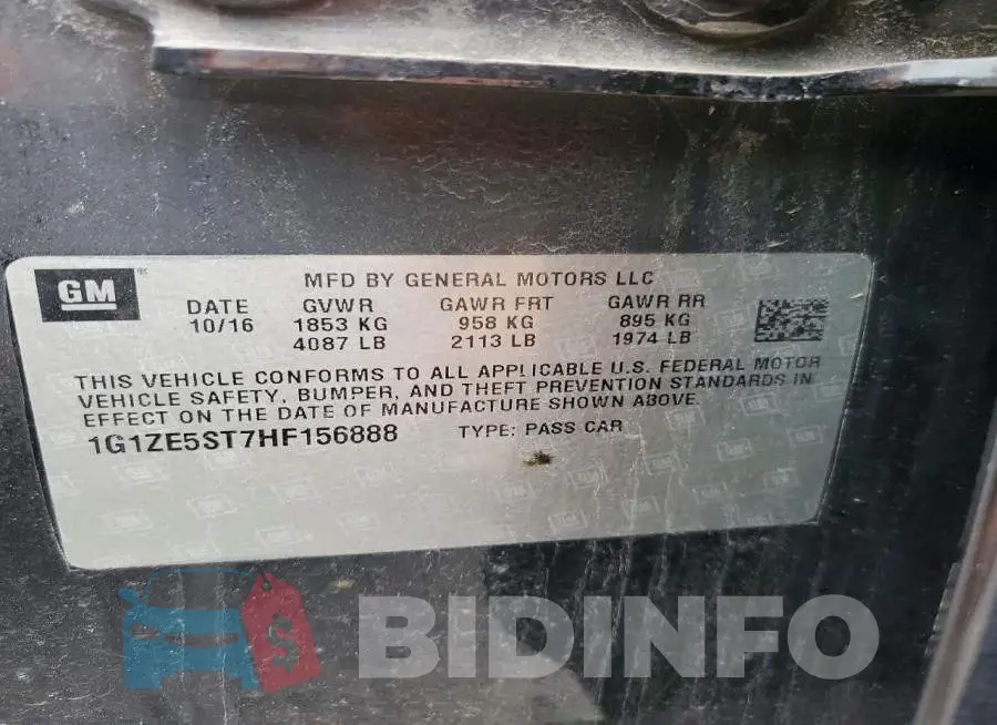 1G1ZE5ST7HF156888 Photo# 12