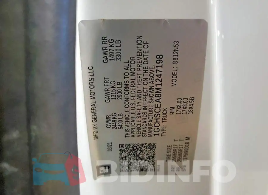 1GCHSCEA8M1247198 Photo# 13
