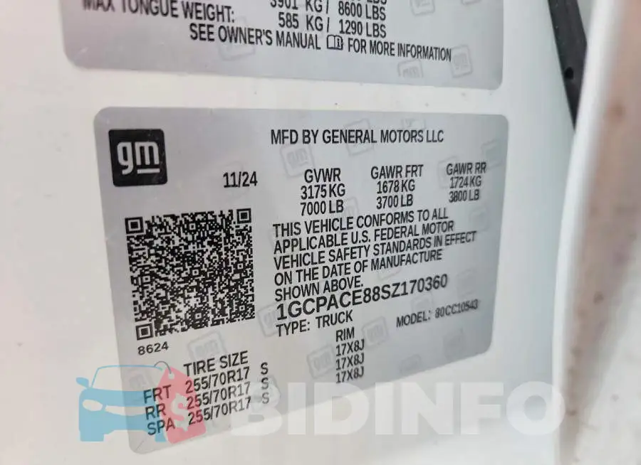 1GCPACE88SZ170360 Photo# 12