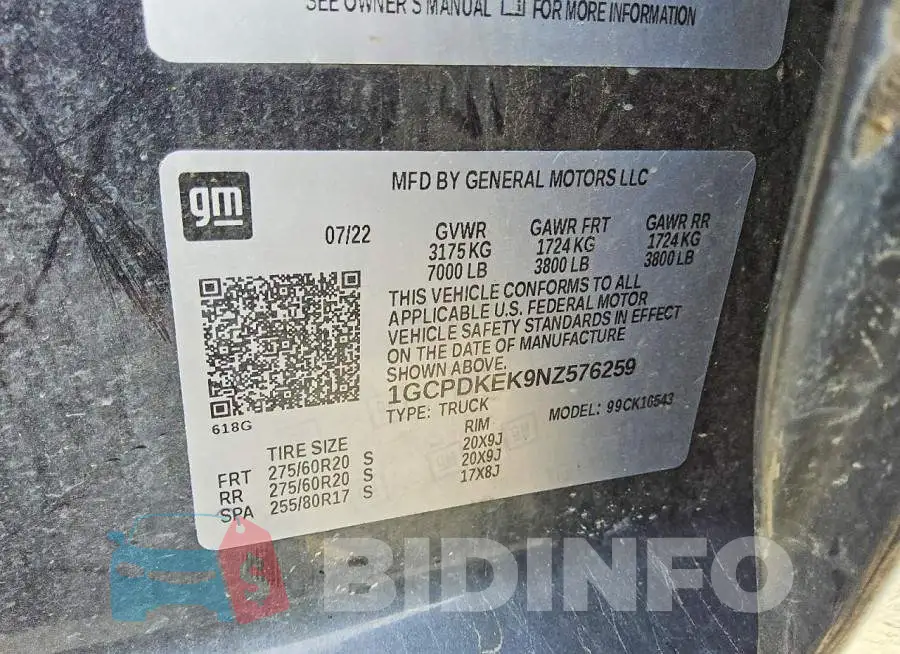 1GCPDKEK9NZ576259 Photo# 13