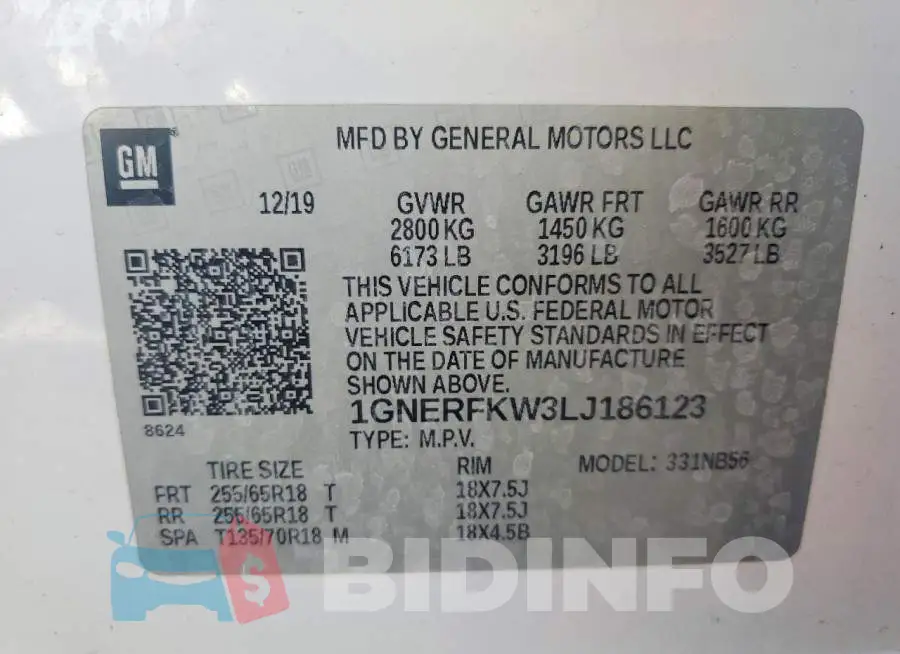 1GNERFKW3LJ186123 Photo# 13