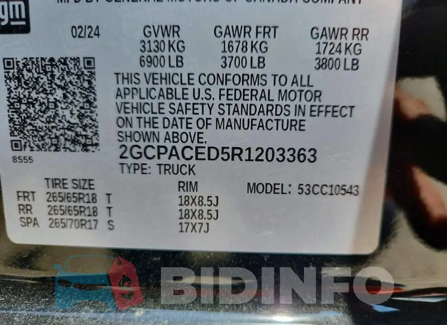 2GCPACED5R1203363 Photo# 13