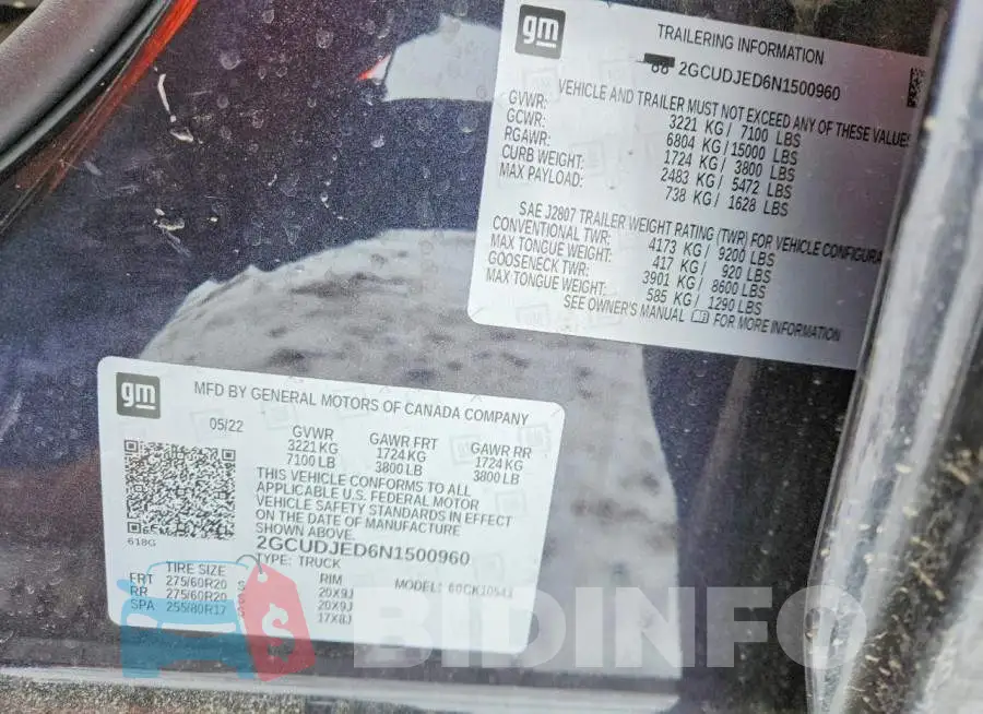 2GCUDJED6N1500960 Photo# 13