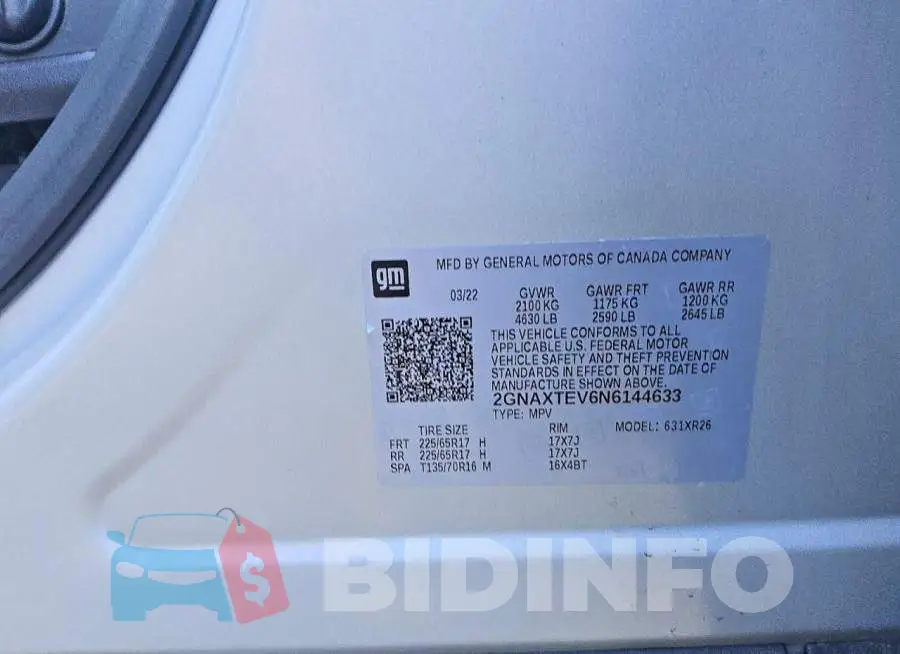 2GNAXTEV6N6144633 Photo# 13