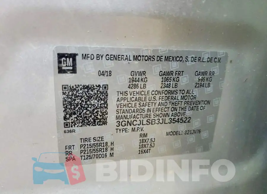 3GNCJLSB3JL354522 Photo# 13