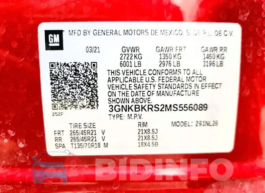 3GNKBKRS2MS556089 Photo# 12