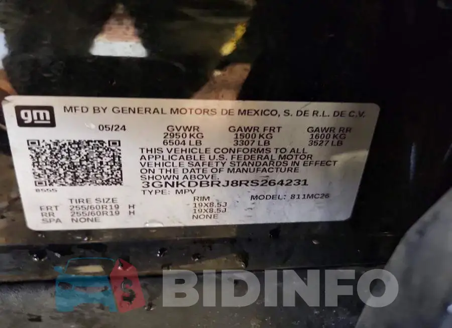 3GNKDBRJ8RS264231 Photo# 14
