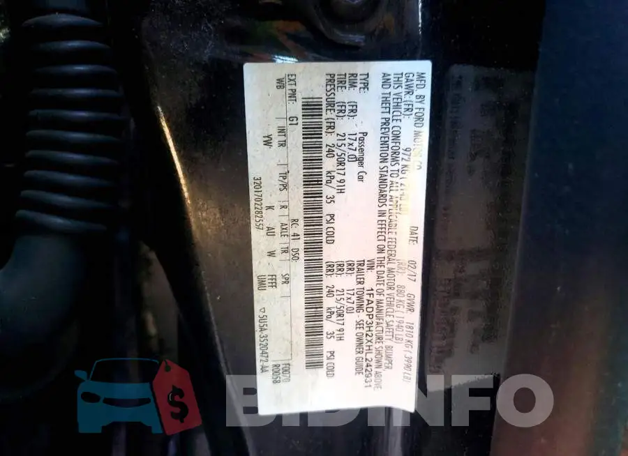 1FADP3H2XHL242931 Photo# 12
