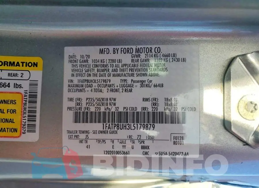 1FATP8UH3L5179879 Photo# 12