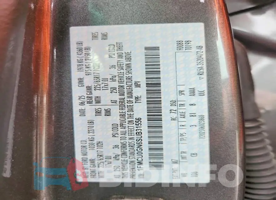 1FMCU0GN6SUB31556 Photo# 14