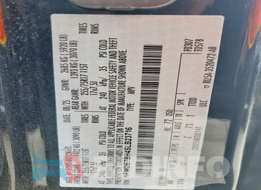 1FMDE7BH4SLB23716 Photo# 13
