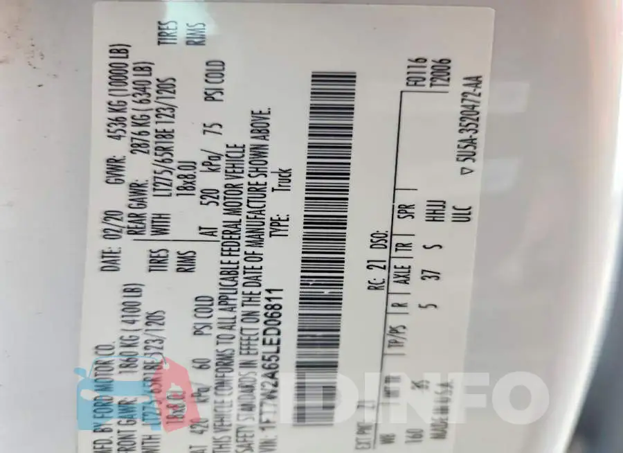 1FT7W2A65LED06811 Photo# 13