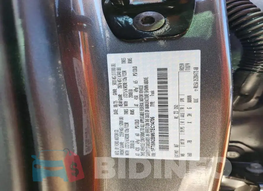 1FT8W2BM6TEC14706 Photo# 12