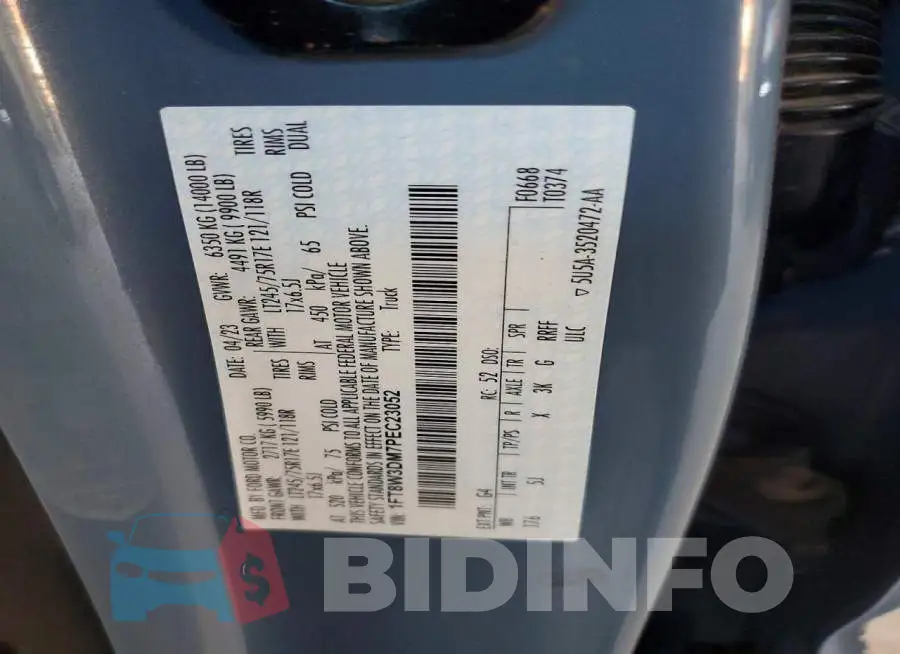 1FT8W3DM7PEC23052 Photo# 12