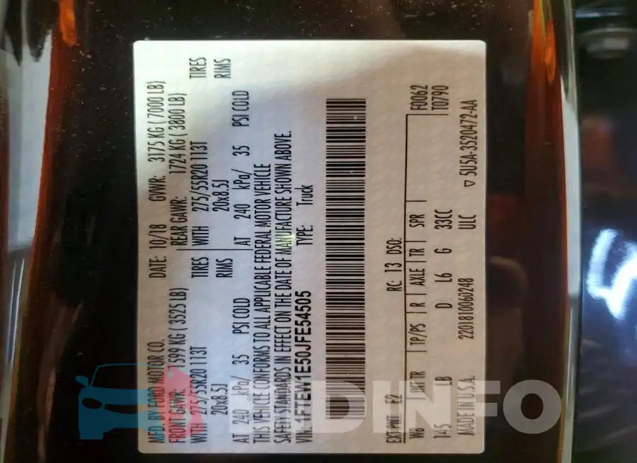 1FTEW1E50JFE54505 Photo# 12