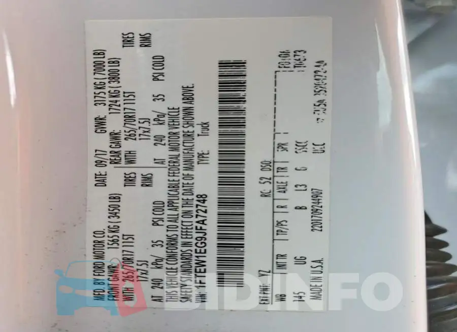 1FTEW1EG9JFA72748 Photo# 12
