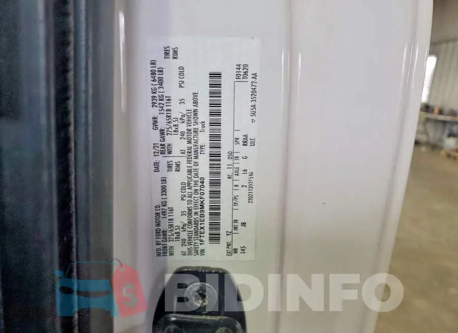 1FTEX1EB9MKF07040 Photo# 13