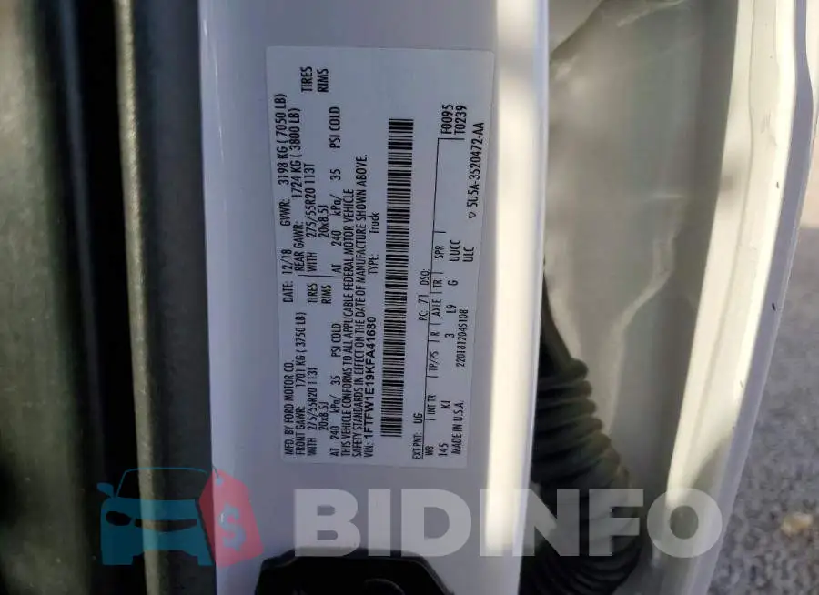 1FTFW1E19KFA41680 Photo# 12