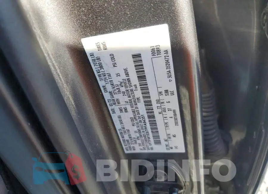 1FTFW1E87PFA94351 Photo# 13