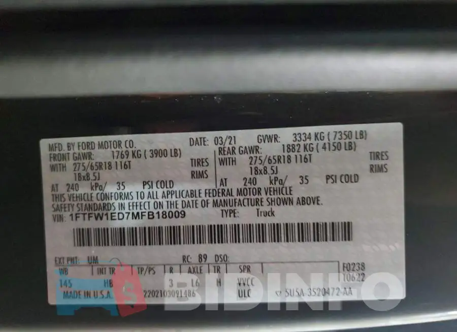 1FTFW1ED7MFB18009 Photo# 12
