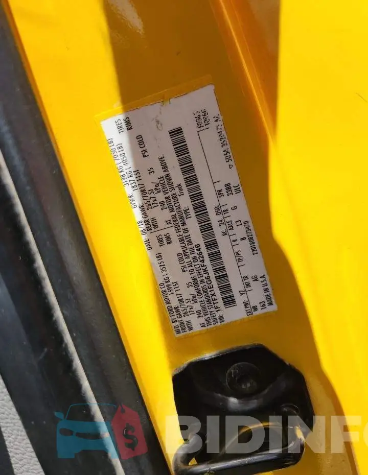1FTFX1EG6JKF42646 Photo# 12