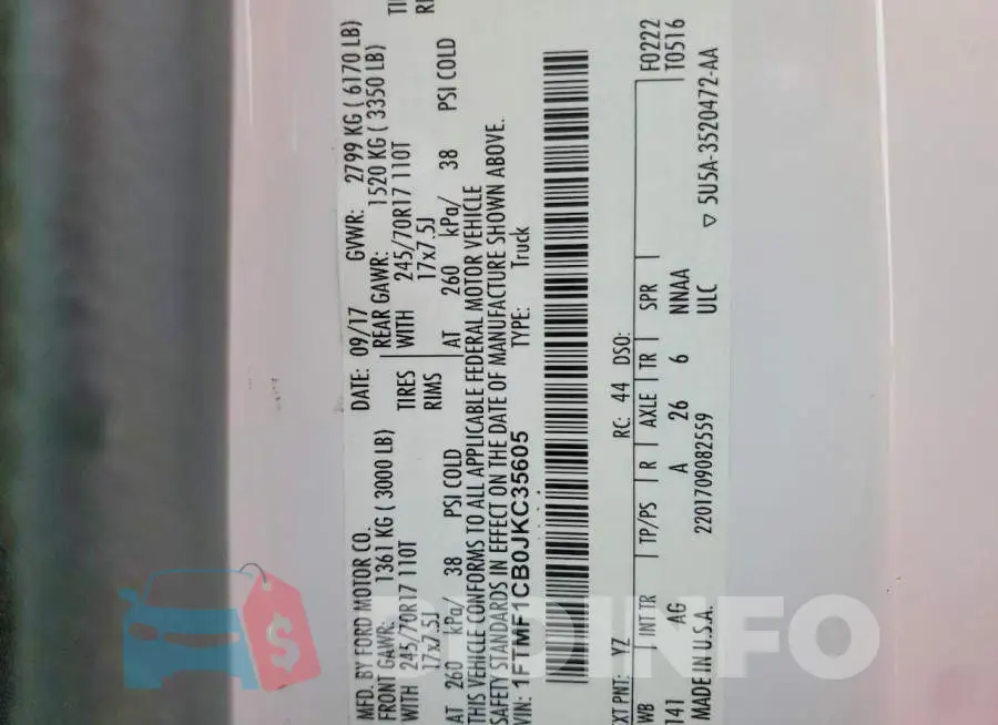 1FTMF1CB0JKC35605 Photo# 12