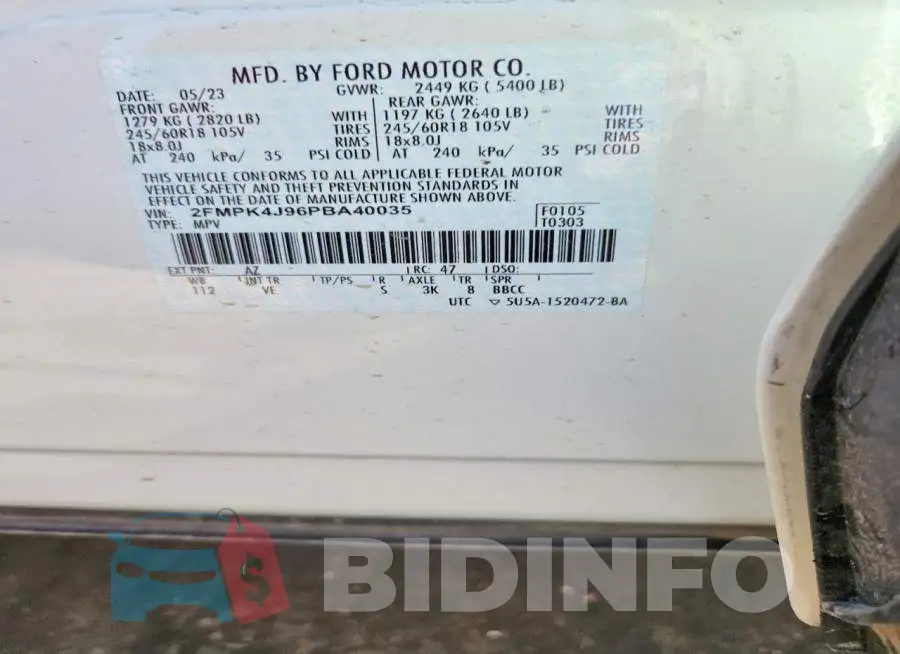 2FMPK4J96PBA40035 Photo# 14