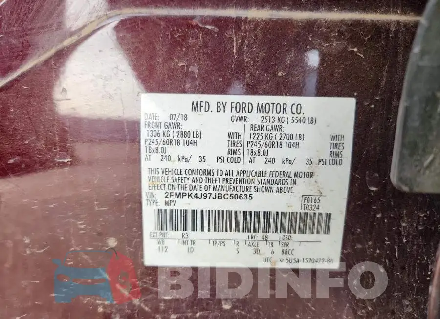 2FMPK4J97JBC50635 Photo# 13