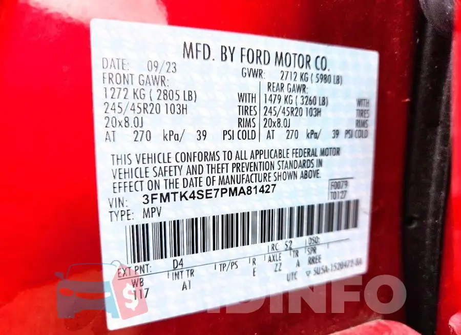 3FMTK4SE7PMA81427 Photo# 13
