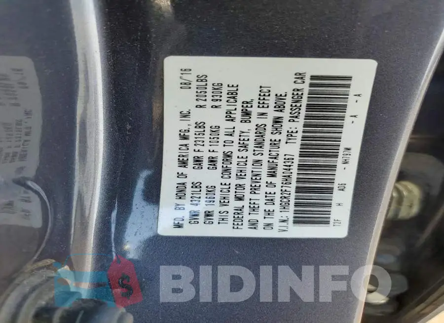 1HGCR2F76HA044367 Photo# 12