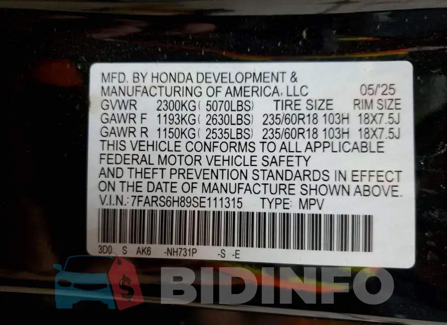 7FARS6H89SE111315 Photo# 14