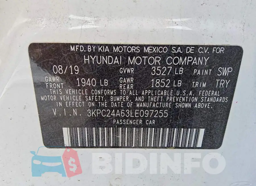 3KPC24A63LE097255 Photo# 12