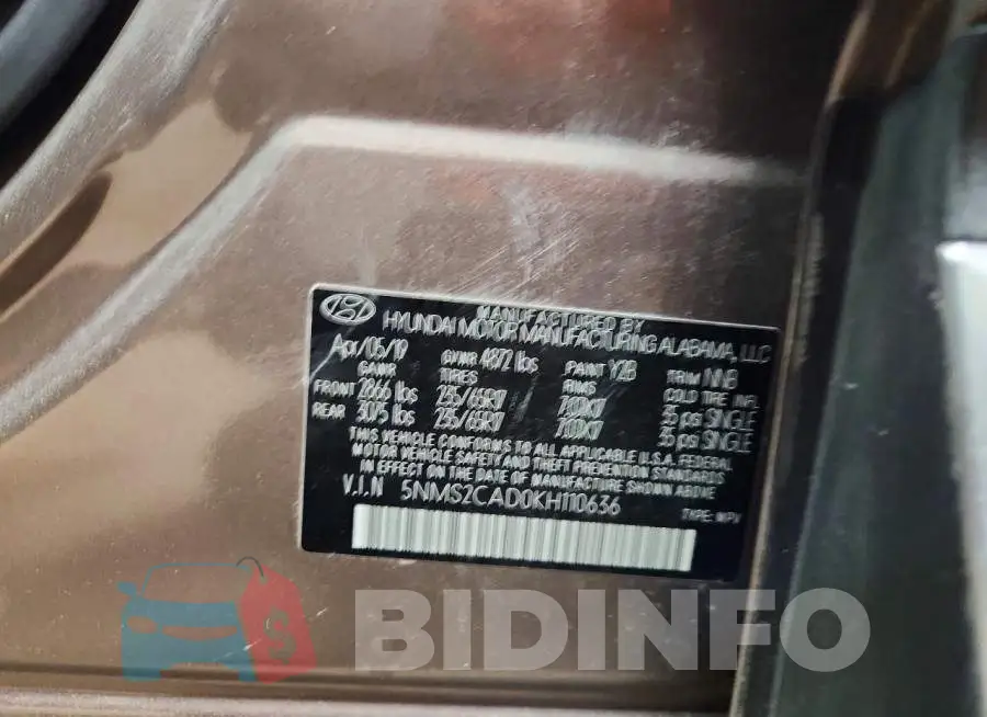 5NMS2CAD0KH110636 Photo# 12