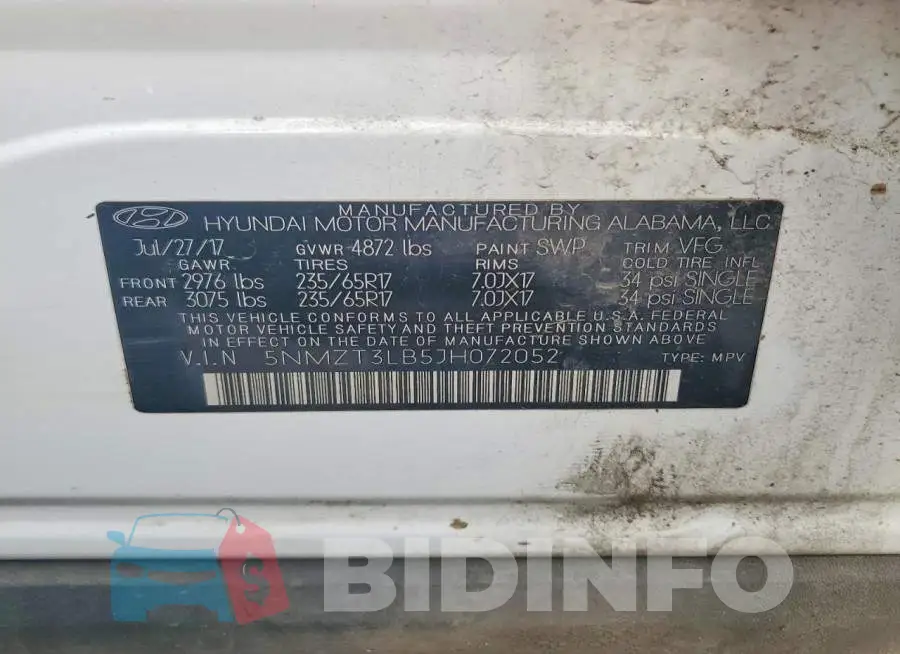 5NMZT3LB5JH072052 Photo# 13