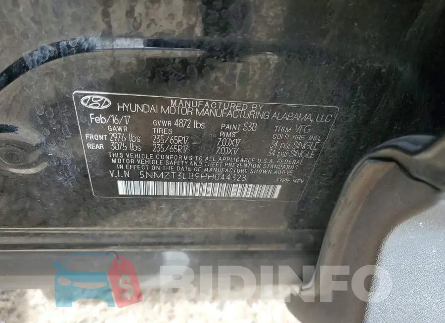 5NMZT3LB9HH044328 Photo# 12