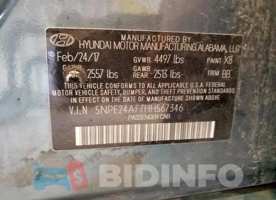 5NPE24AF7HH567346 Photo# 12