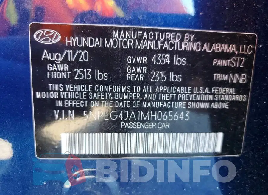 5NPEG4JA1MH065643 Photo# 13