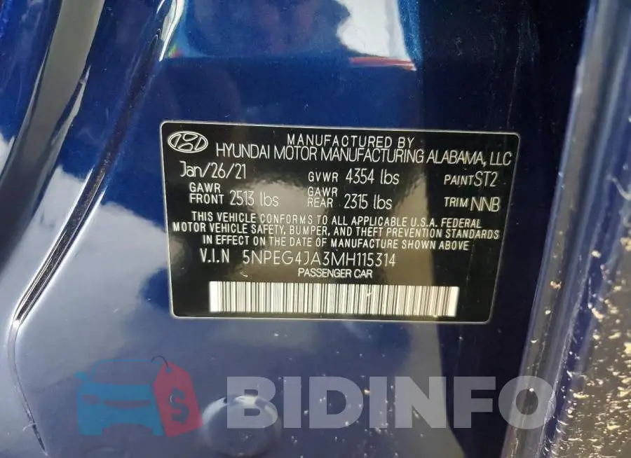 5NPEG4JA3MH115314 Photo# 12