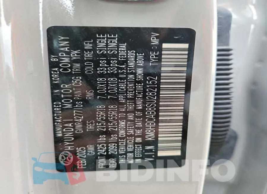 KM8HBCAB8SU282152 Photo# 13