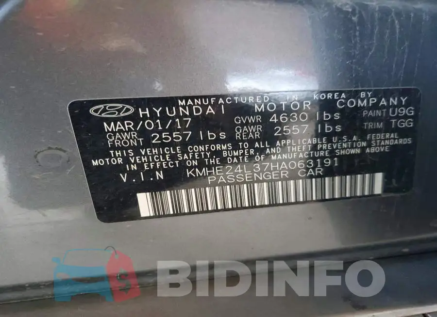 KMHE24L37HA063191 Photo# 12