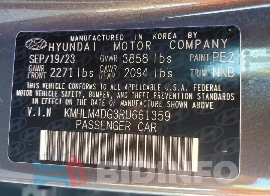 KMHLM4DG3RU661359 Photo# 13