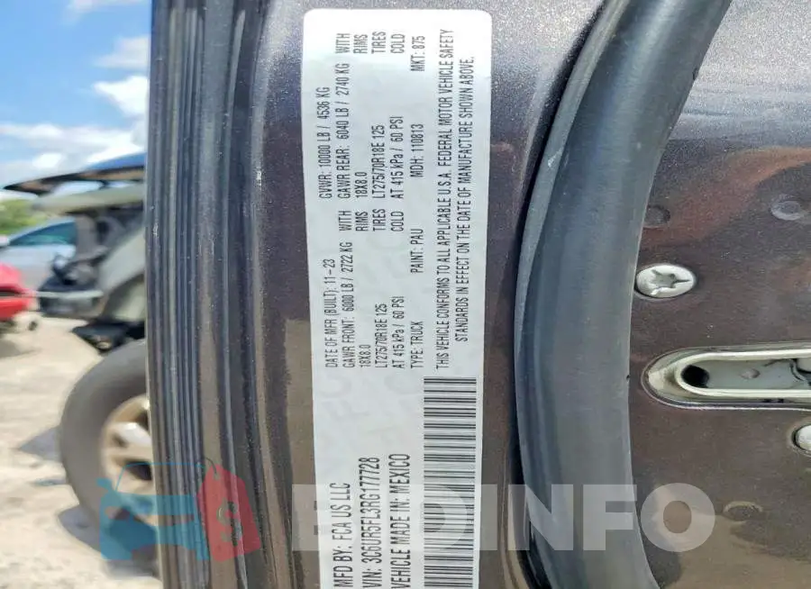 3C6UR5FL3RG177728 Photo# 13