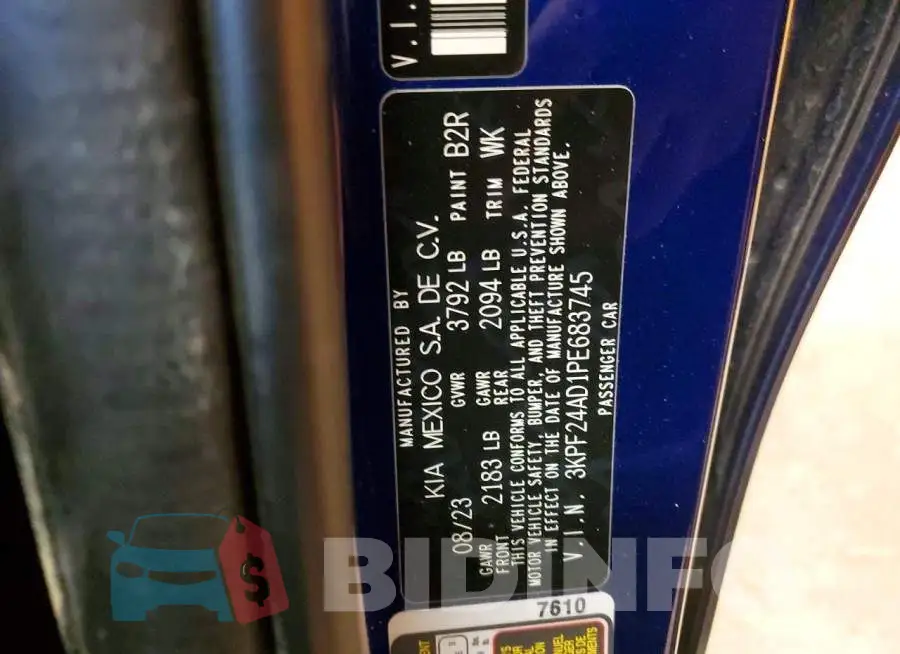 3KPF24AD1PE683745 Photo# 13