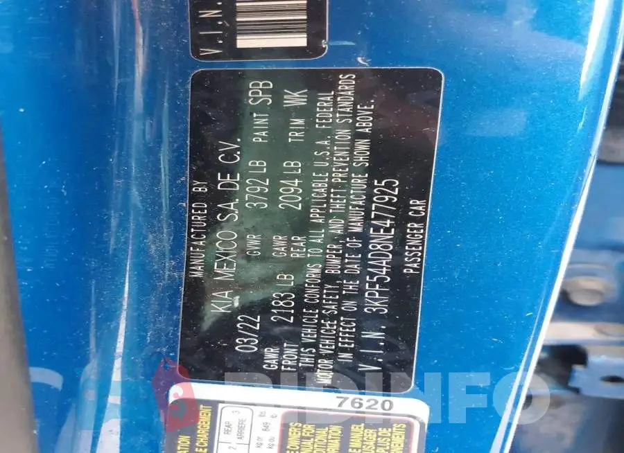 3KPF54AD8NE477925 Photo# 12